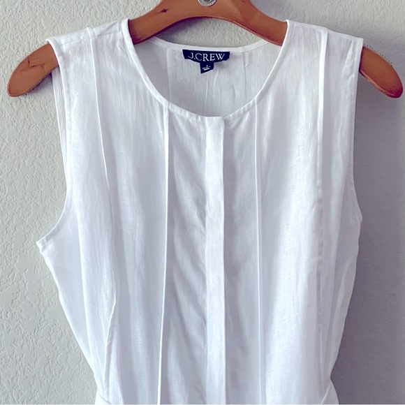 J Crew NWT Seamed Linen Dress with Removable Belt Size Small in White - Picture 8 of 16